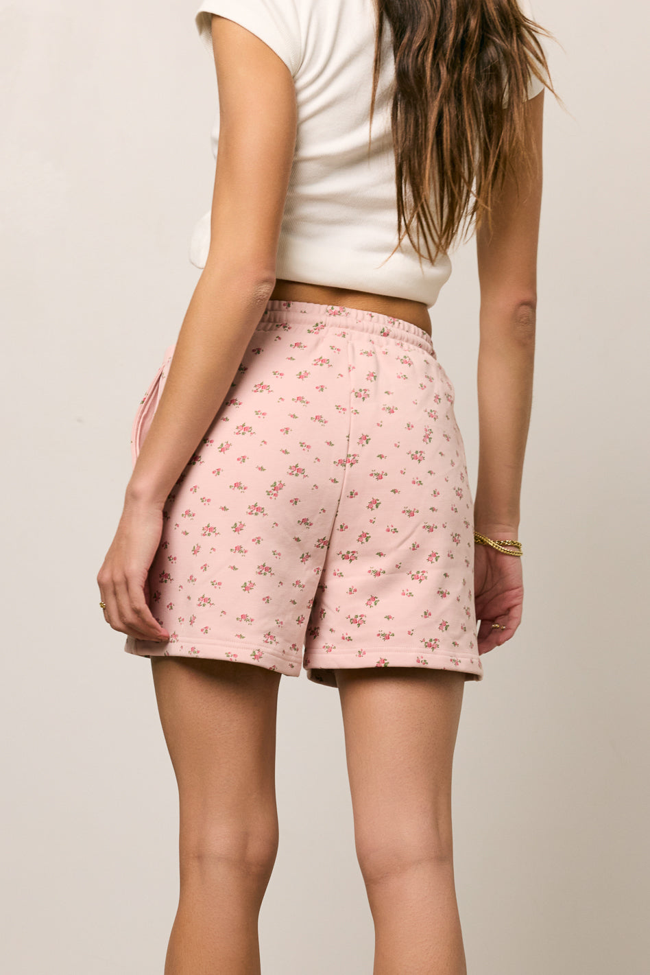 Elora Floral Shorts in Pink