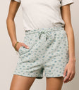 Elora Floral Shorts in Blue