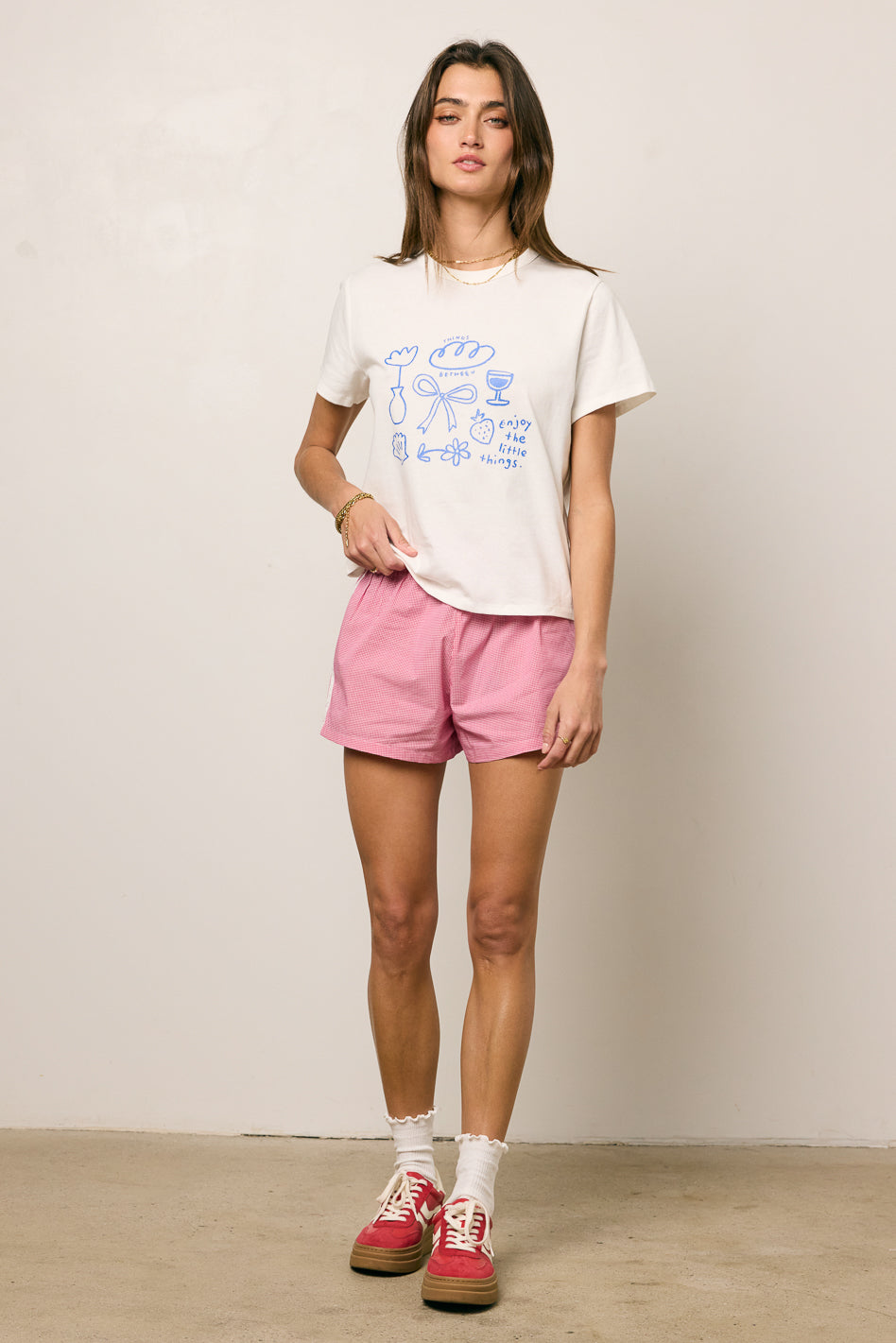 Bella Mia Graphic Tee in Blue
