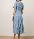 Malik Floral Midi Dress in Blue