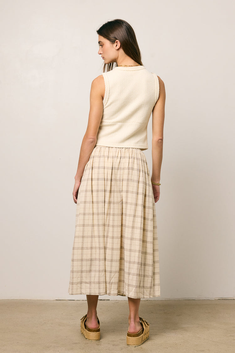 Griffin Knit Tank Top in Cream