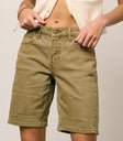 Layla Denim Shorts in Olive