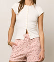 Elora Floral Shorts in Pink
