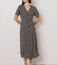 v neckline floral dress