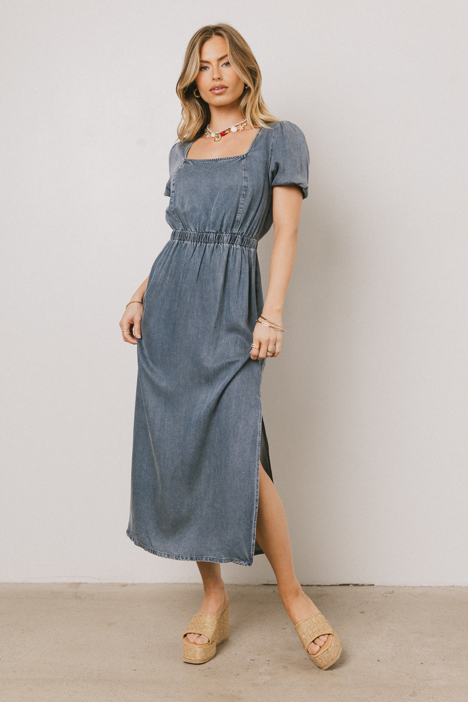 DENIM MAXI DRESS