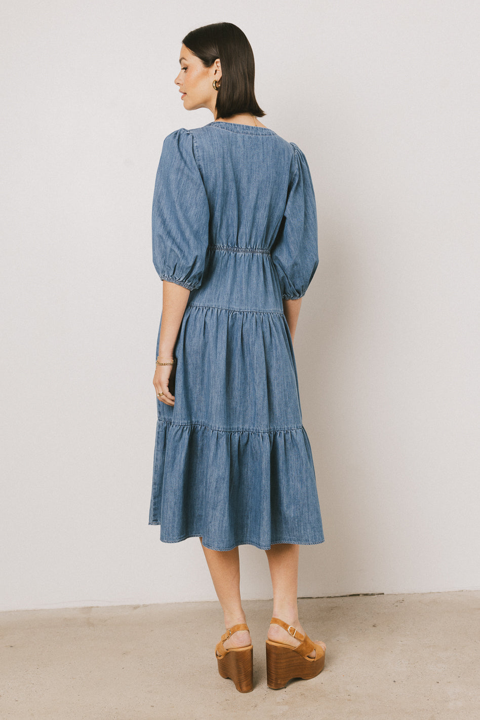 DENIM MIDI DRESS