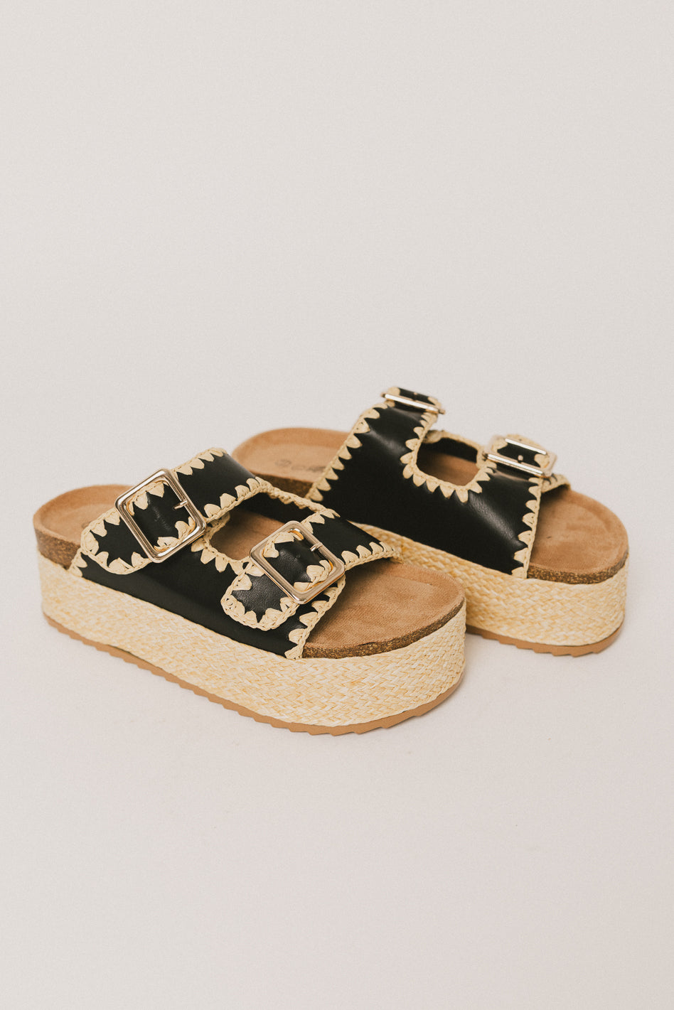 double buckle shoes