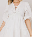 TIERED MIDI DRESS IN WHITE