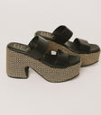platform woven shoes