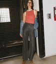 high rise straight leg pants