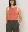 Lilah Reverse Seam Tank in Red