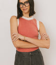 Lilah Reverse Seam Tank in Red