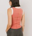 Lilah Reverse Seam Tank in Red