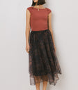 Atlas Floral Asymmetrical Skirt