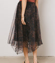 Atlas Floral Asymmetrical Skirt