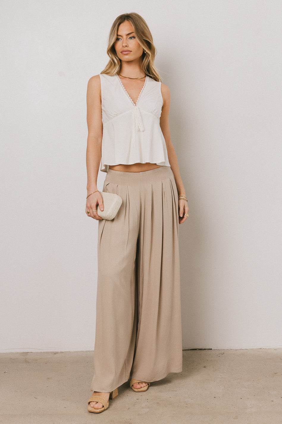 Kiaan Baggy Pants in Tan