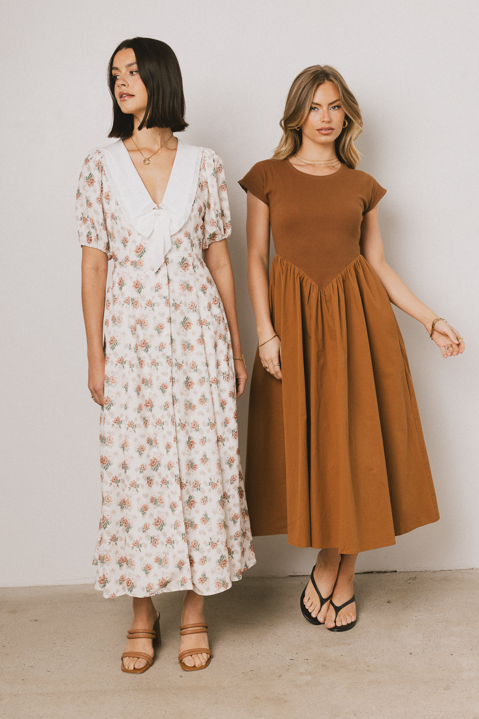 floral dress with collar