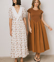 floral dress with collar