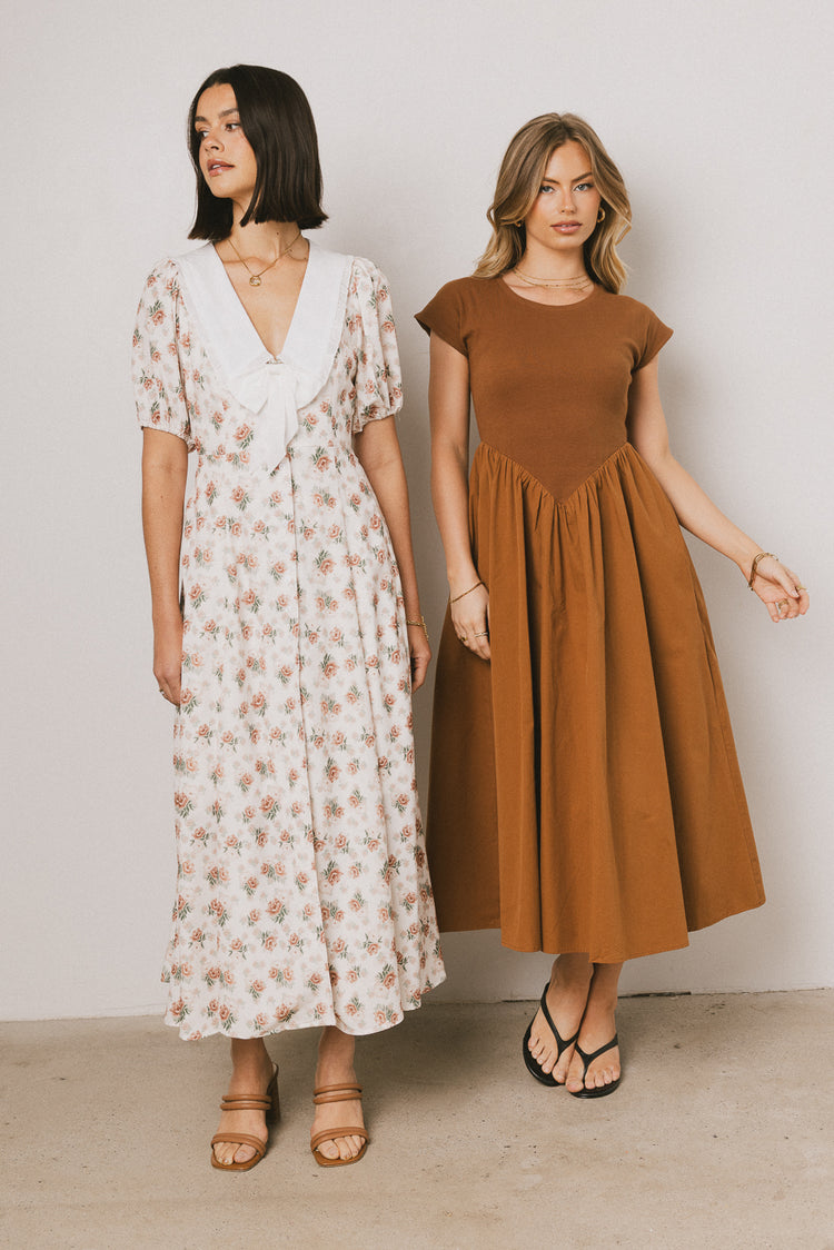 floral dress with collar