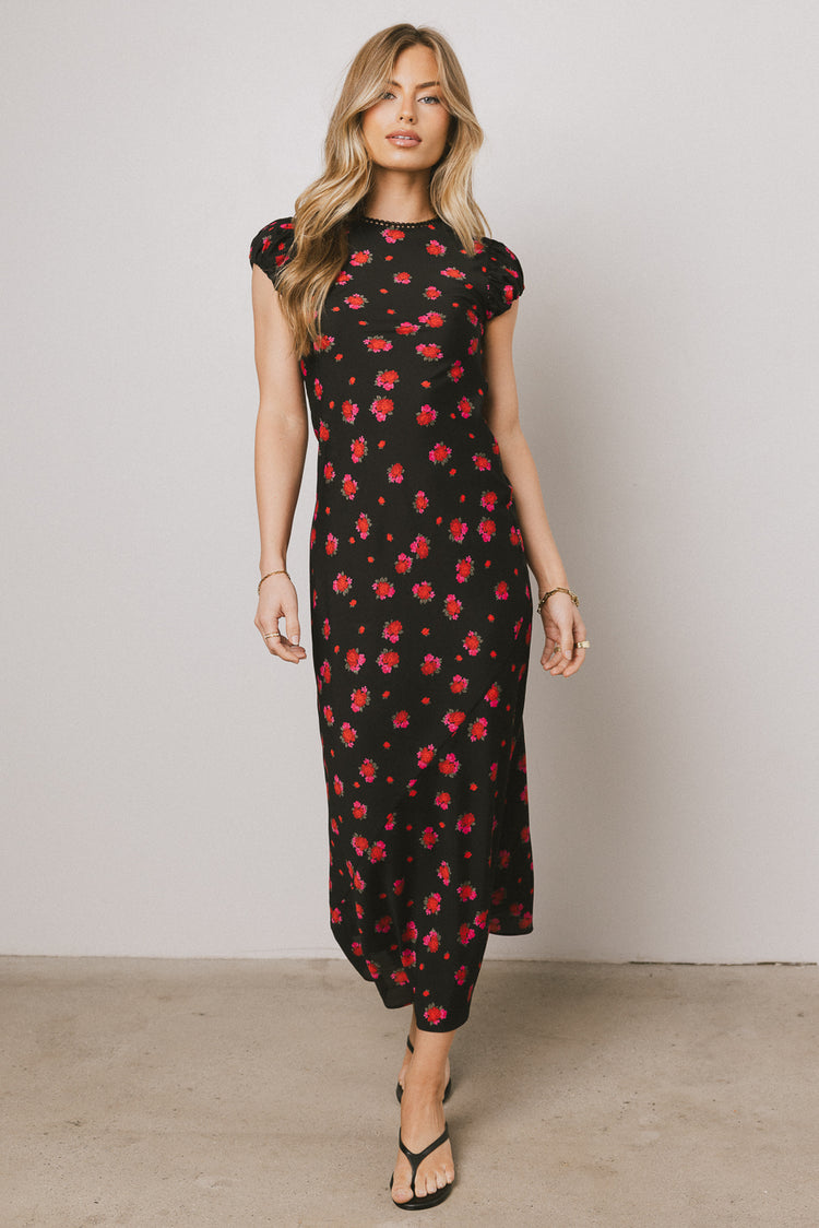 black maxi dress