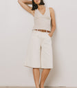 Alden Bermuda Shorts in Cream