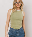Lilah Reverse Seam Tank in Green