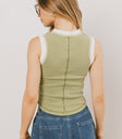 ribbed tank top in green