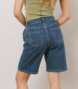dark wash denim shorts