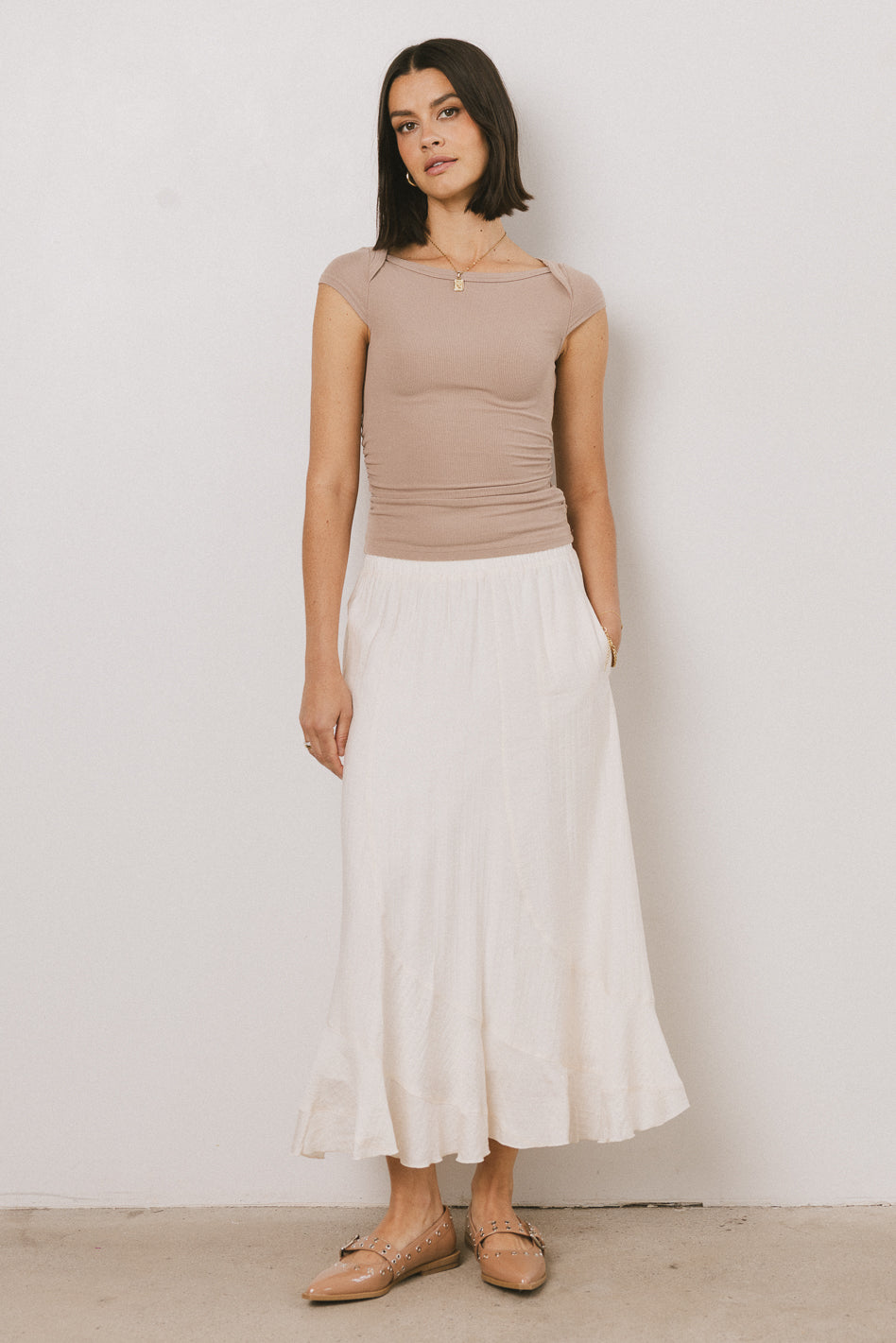 Amara Maxi Skirt in Ivory
