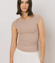 short sleeve in taupe