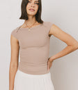 taupe basic tee