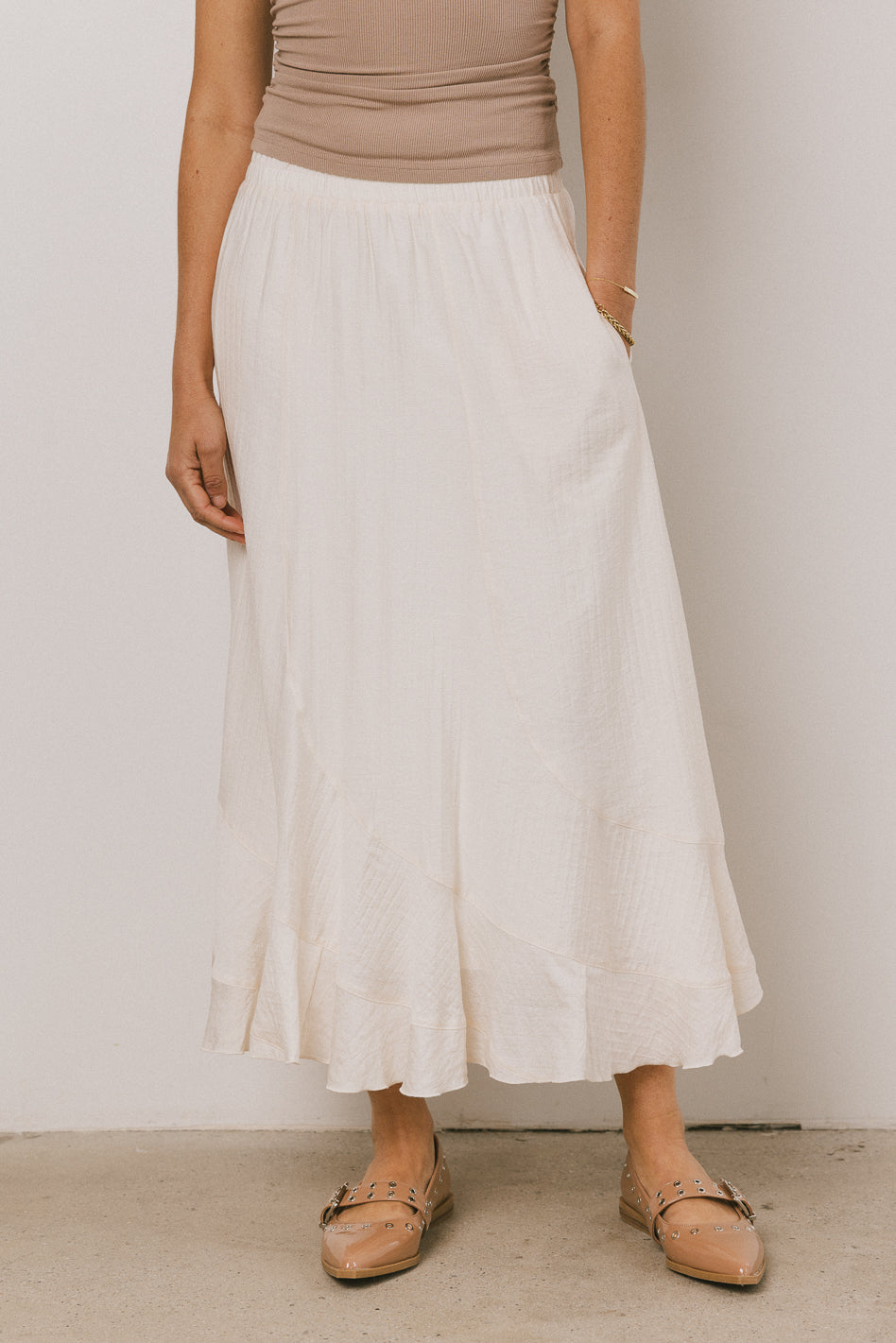 Amara Maxi Skirt in Ivory