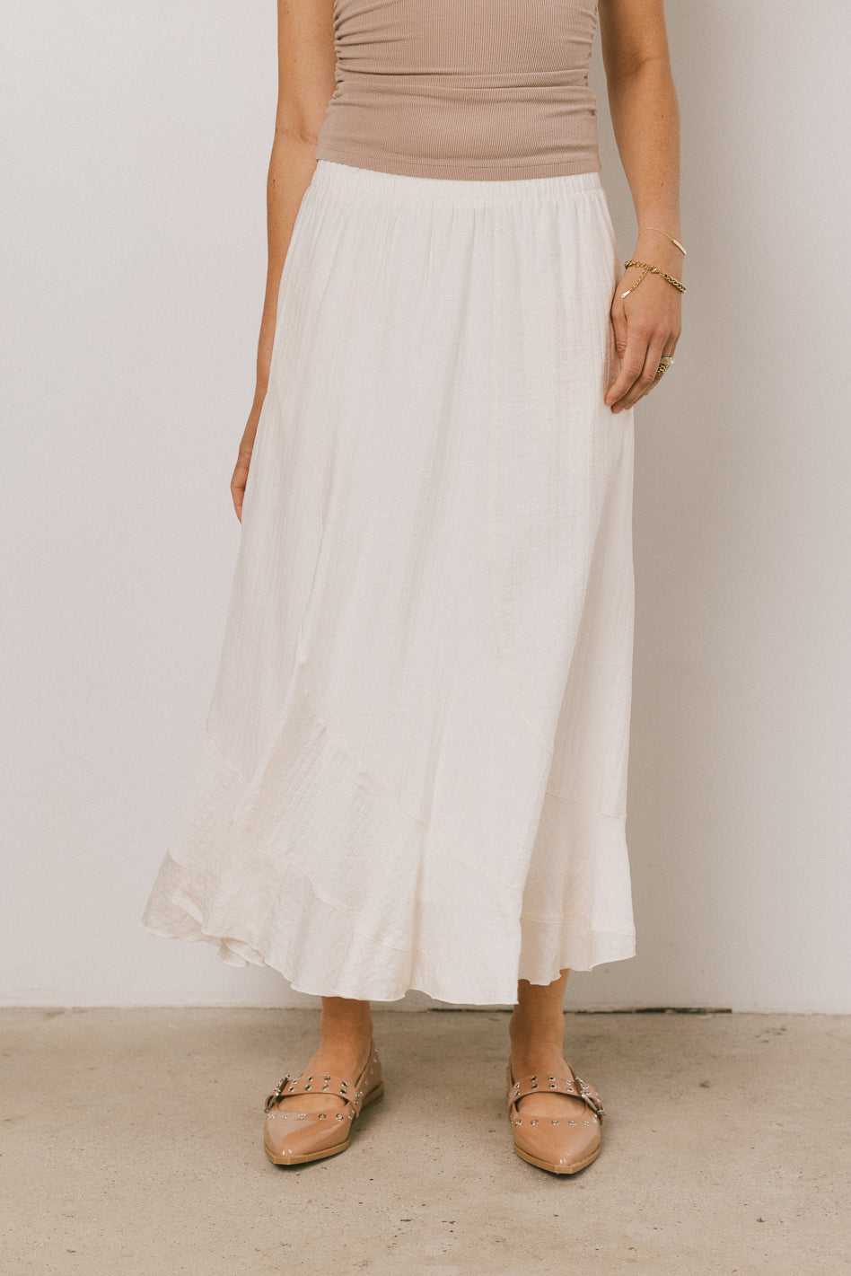 Amara Maxi Skirt in Ivory