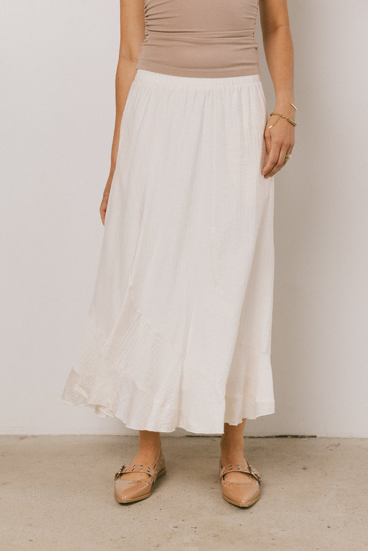 Amara Maxi Skirt in Ivory