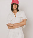 SHORT SLEEVE CREAM TOP