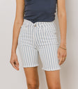 BLUE AND WHITE BERMUDAS