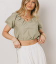 GREEN CROP TOP