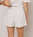 CREAM SHORTS WITH BELT LOPS
