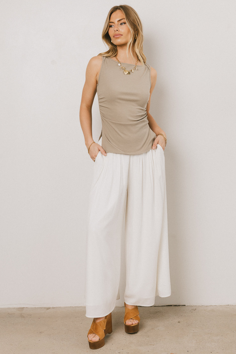 baggy white pants