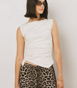 RUCHED TOP IN CREAM