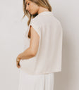 collared button up in cream