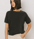 short sleeve black top