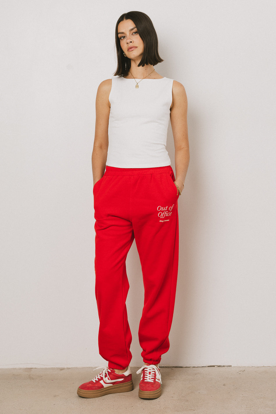 Out Of Office Sweatpants in Red
