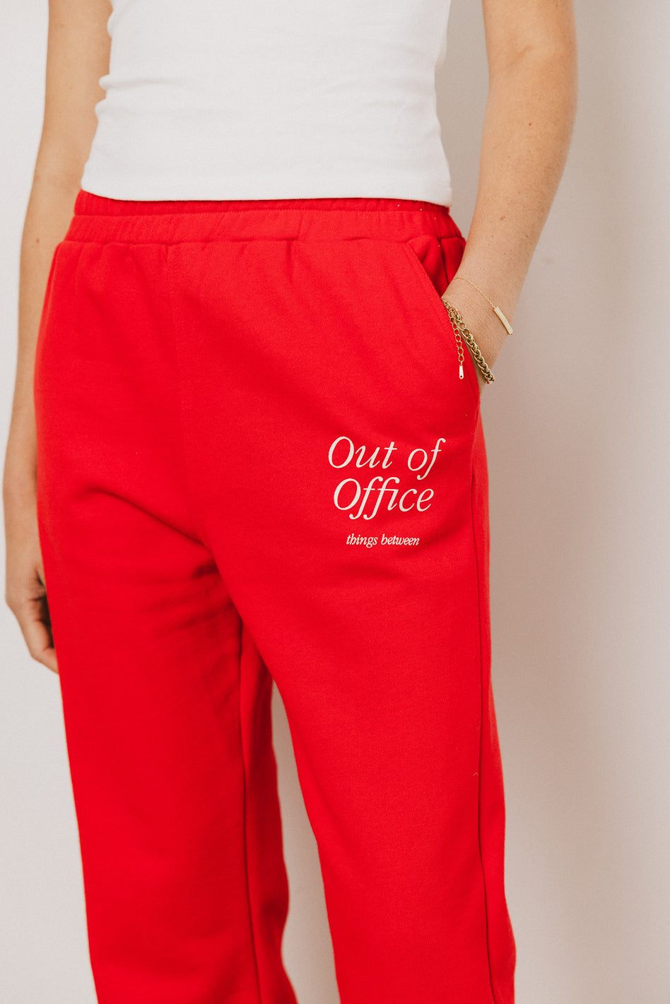 Out Of Office Sweatpants in Red