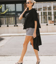 Lyla Collared Lace Top in Black
