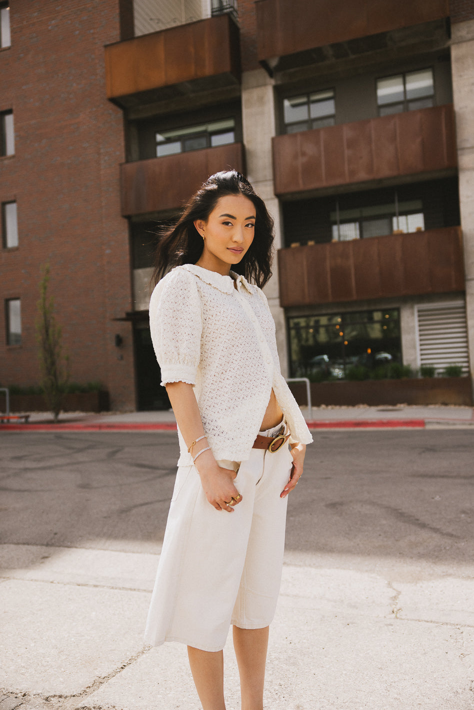 ivory lace top