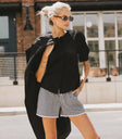 Sofia Gingham Shorts in Navy