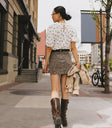 Holly Cheetah Mini Skirt