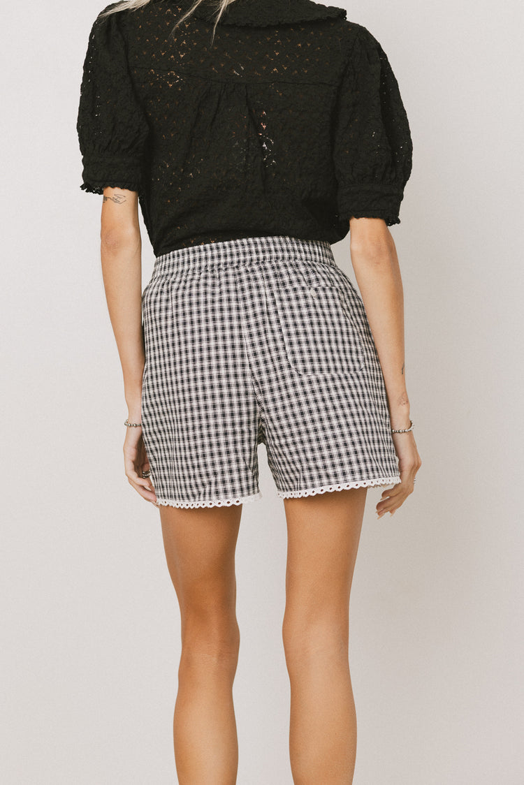 Sofia Gingham Shorts in Navy