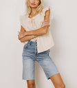 Floral Blouse in Coral